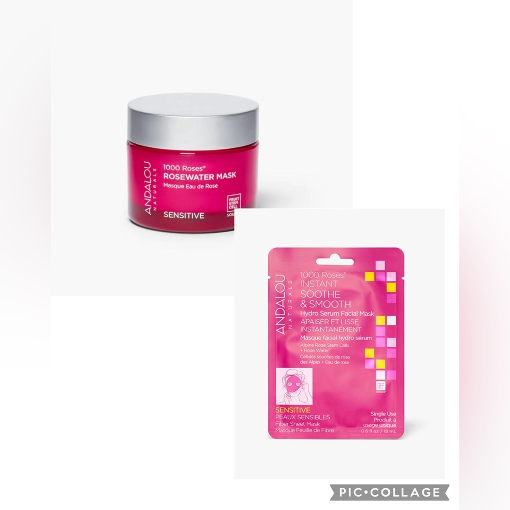 Andalou Naturals 1000 Roses Soothing Sleeping Mask and Soothe and Smoothing Mask
